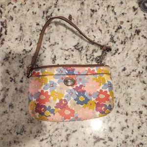 Floral Coach Wristlet
